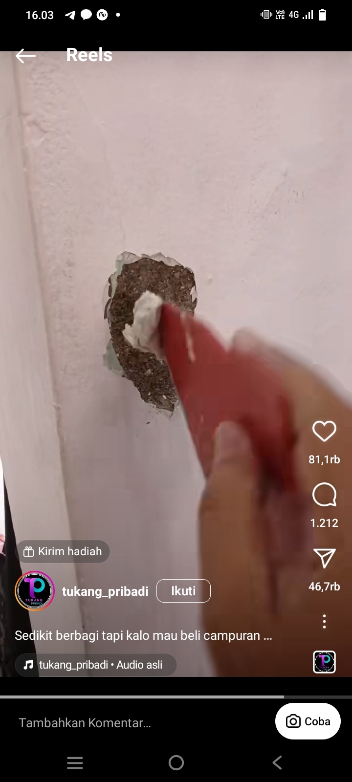 Tips Menambal Tembok Menggunakan Semen Putih Dicampur Lem Kayu