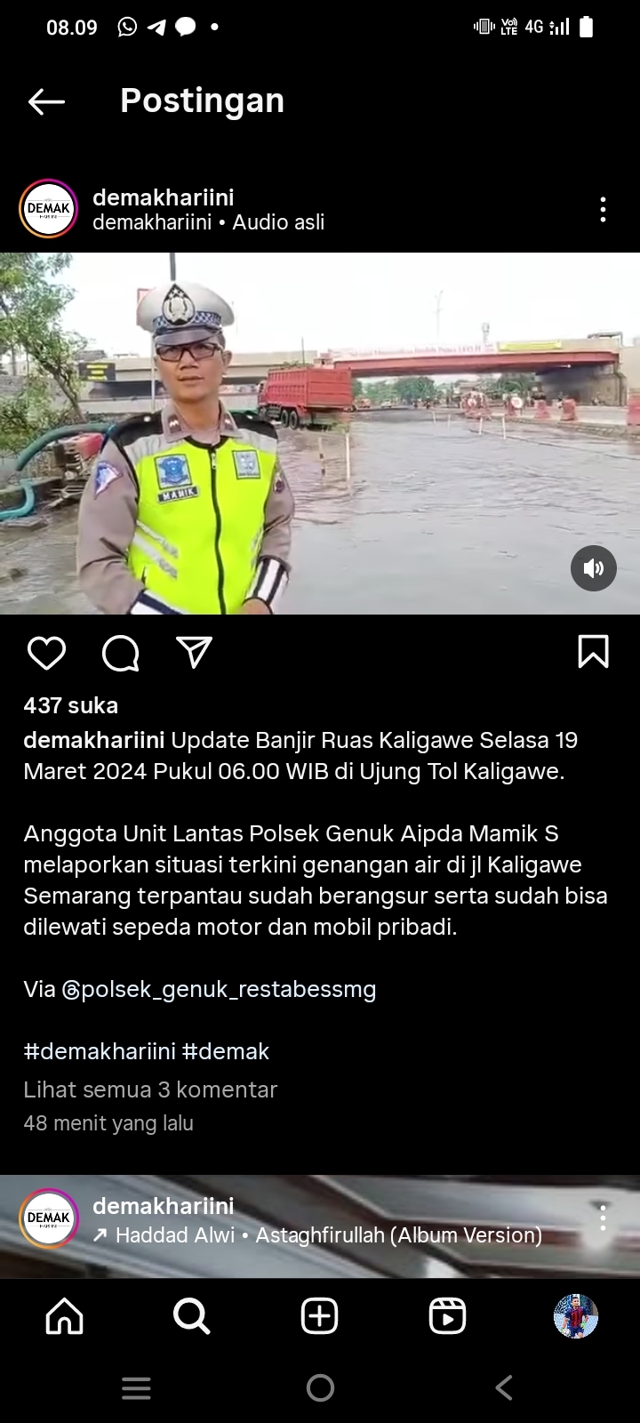 Update Banjir Semarang, Begini Kondisi Ruas Kaligawe Saat Ini