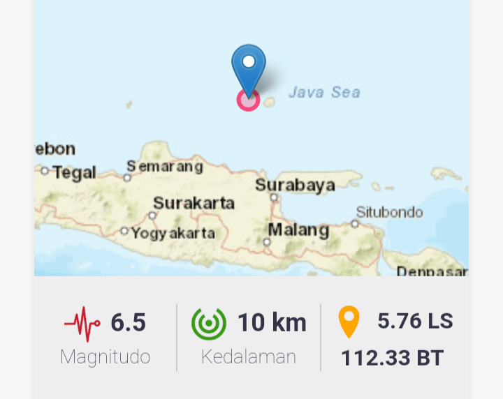 Update! Gempa Susulan Hari Ini Kembali Mengguncang Tuban dan Sekitarnya, Getaran Terasa Sampai Demak, Jepara dan Semarang