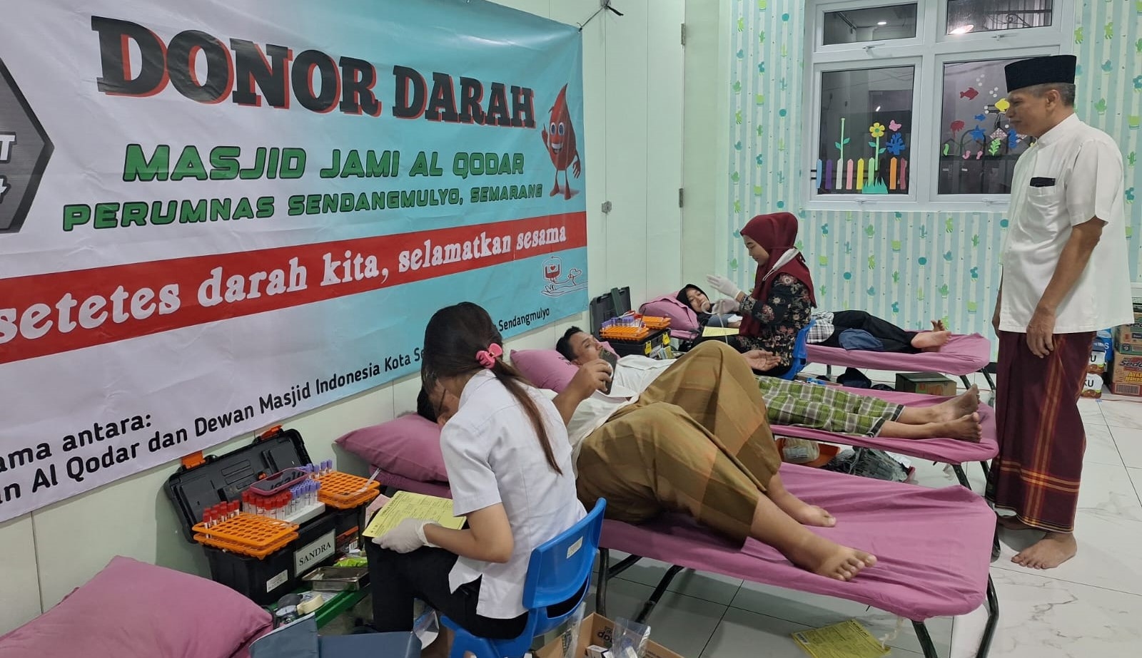 78 Orang Ikuti Donor Darah di Masjid Jami Al Qodar Sendangmulyo