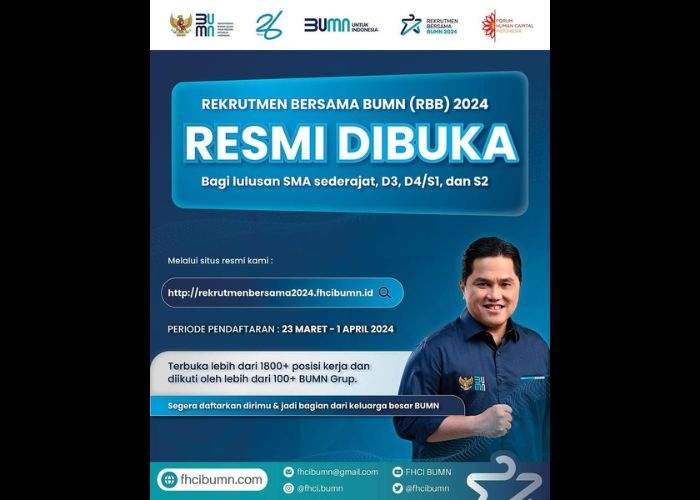 Rekrutmen Bersama BUMN 2024: Kesempatan Bergabung bagi Putra-Putri Terbaik Bangsa, Simak Cara Daftar dan Persyaratan Lengkap