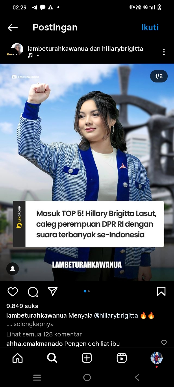 Pernah Berseteru Dengan Mamat Al-Katiri, Hillary Brigita Lasut Jadi Caleg Perempuan dengan Suara Terbanyak