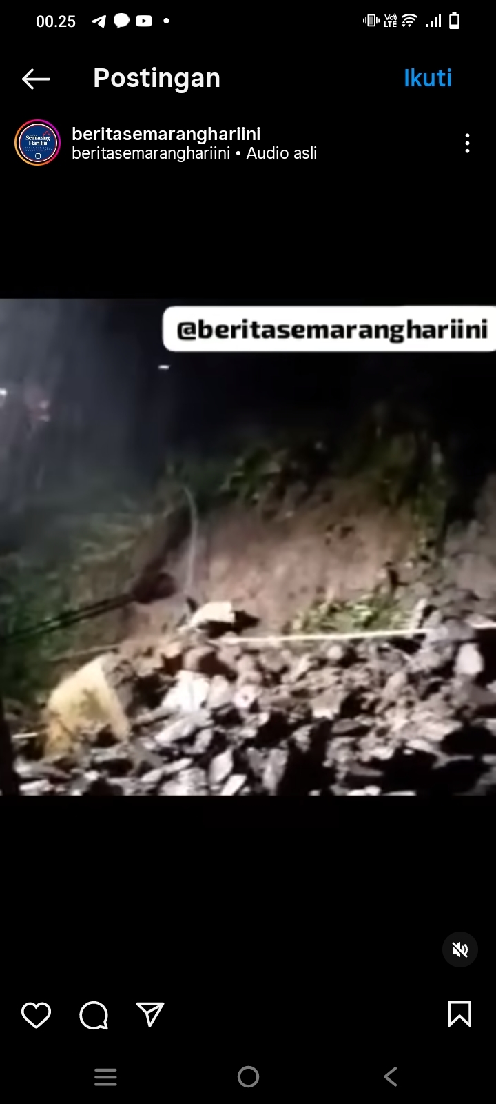 Hujan Semarang, Tebing di Perumahan Jabungan Banyumanik Longsor, 3 Rumah Rusak