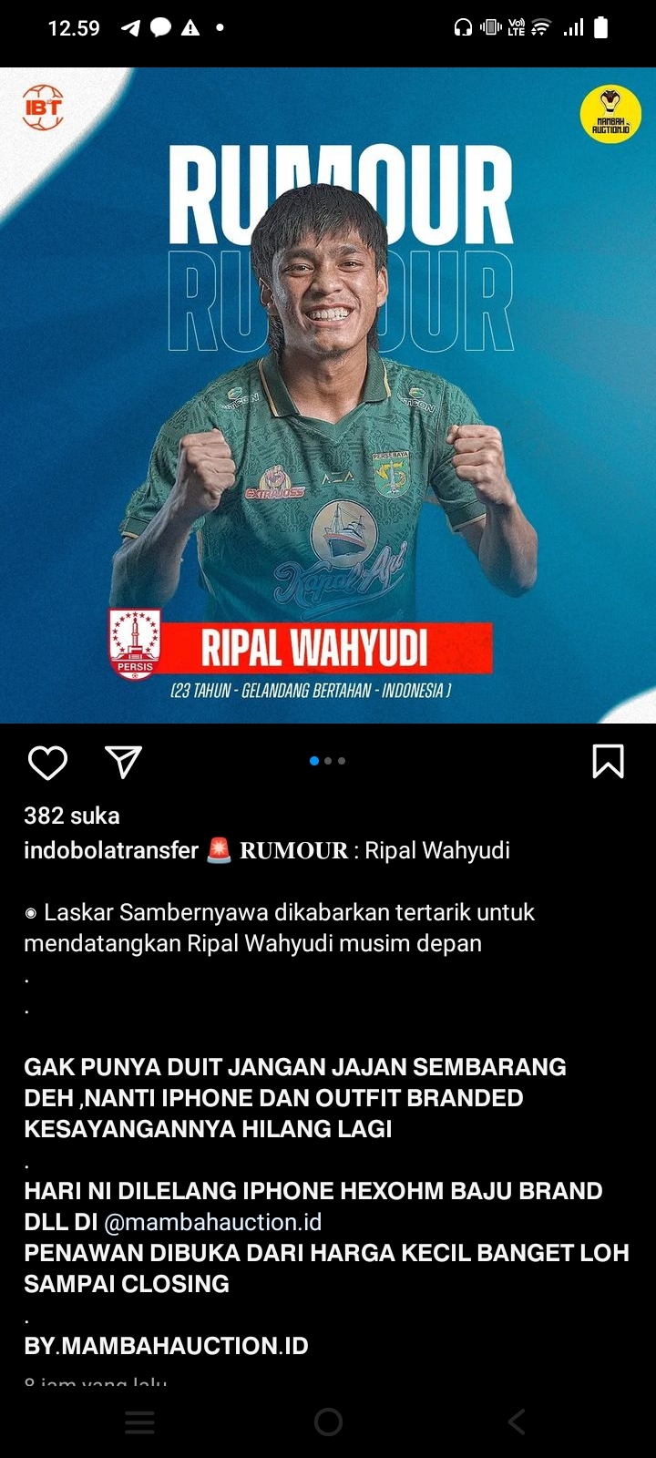 Ripal Wahyudi Dirumorkan Merapat ke Persis Solo