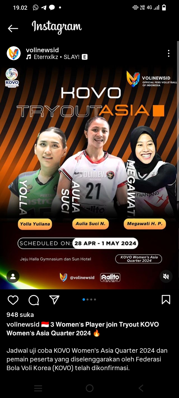 Tiga Srikandi Voli Indonesia Diundang Dalam Ajang Bergengsi KOVO Women's Asia Quarter 2024