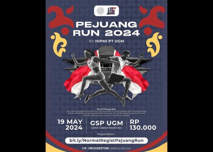 Event Yogyakarta 2024: HIPMI PT UGM Selenggarakan Pejuang RUN 2024, Catat Tanggal dan Cara Registrasinya