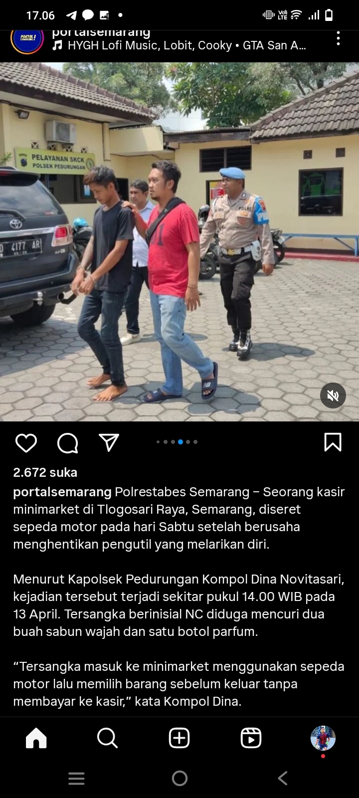 Demi Membelikan Susu Anaknya, Ini Motif Pencuri Viral yang Menyeret Kasir Alfamart Dengan Motor