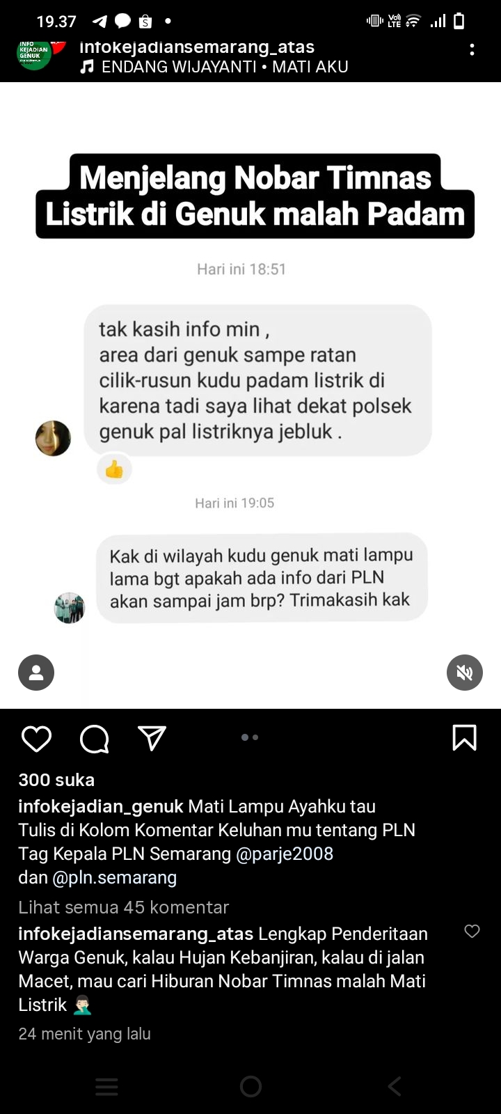 Hendak Nobar Indonesia Vs Uzbekistan, Listrik di Genuk Semarang Padam, Warga Kecewa