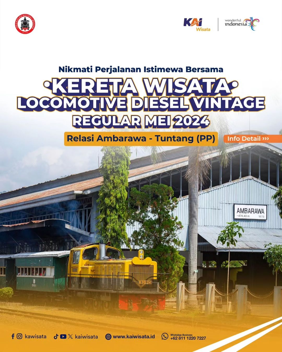 Nostalgia Seru dengan Kereta Wisata Lokomotif Diesel Vintage di Museum Kereta Api Ambarawa: Berikut Jadwal untuk Bulan Mei 2024