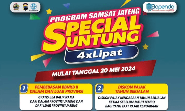 Sedang Urus Balik Nama Kendaraan? Ayo Manfaatkan Program “Spesial Untung 4 Kali Lipat” dari Samsat Jateng