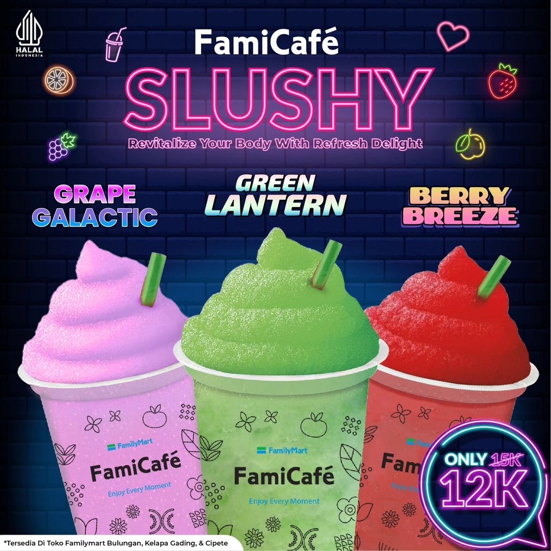 SLUSHY: Sensasi Minuman Segar dan Berwarna Ala Slurpee, Kini Hadir di FamilyMart Lho! Buruan Beli Sekarang