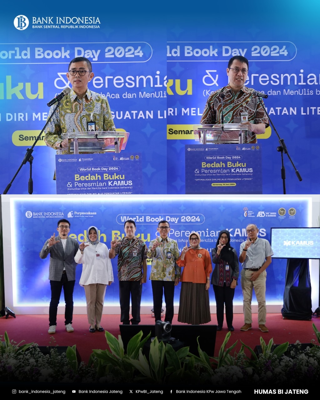 Dukung Peningkatan Literasi Masyarakat, BI Jateng Gelar Bedah Buku dan Peresmian Komunitas Baca KAMUS