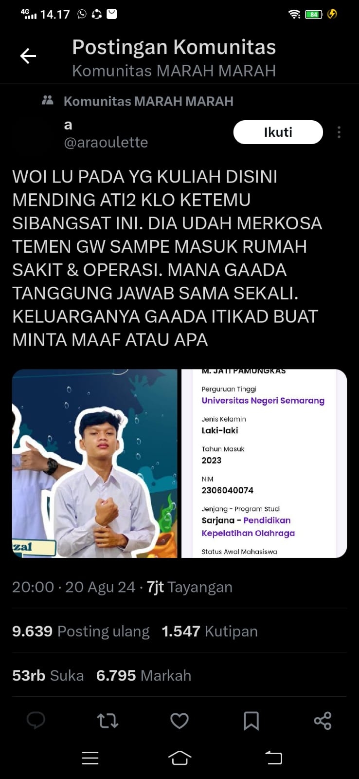Viral Dugaan Kekerasan Seksual Mahasiswa UNNES, Humas Beri Respon
