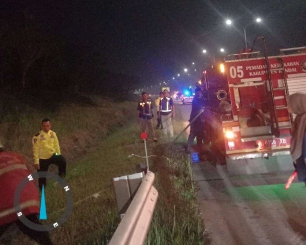 Insiden Kebakaran di Kawasan Hutan KM 410 Tol Batang-Semarang Berhasil Dipadamkan