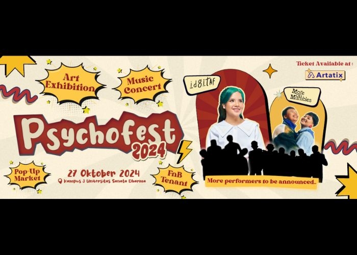 Event Vibes! Mari Hadir dan Meriahkan Acara Psychofest 2024 di Universitas Sanata Dharma, Sebuah Festival Penuh Warna dan Kreativitas