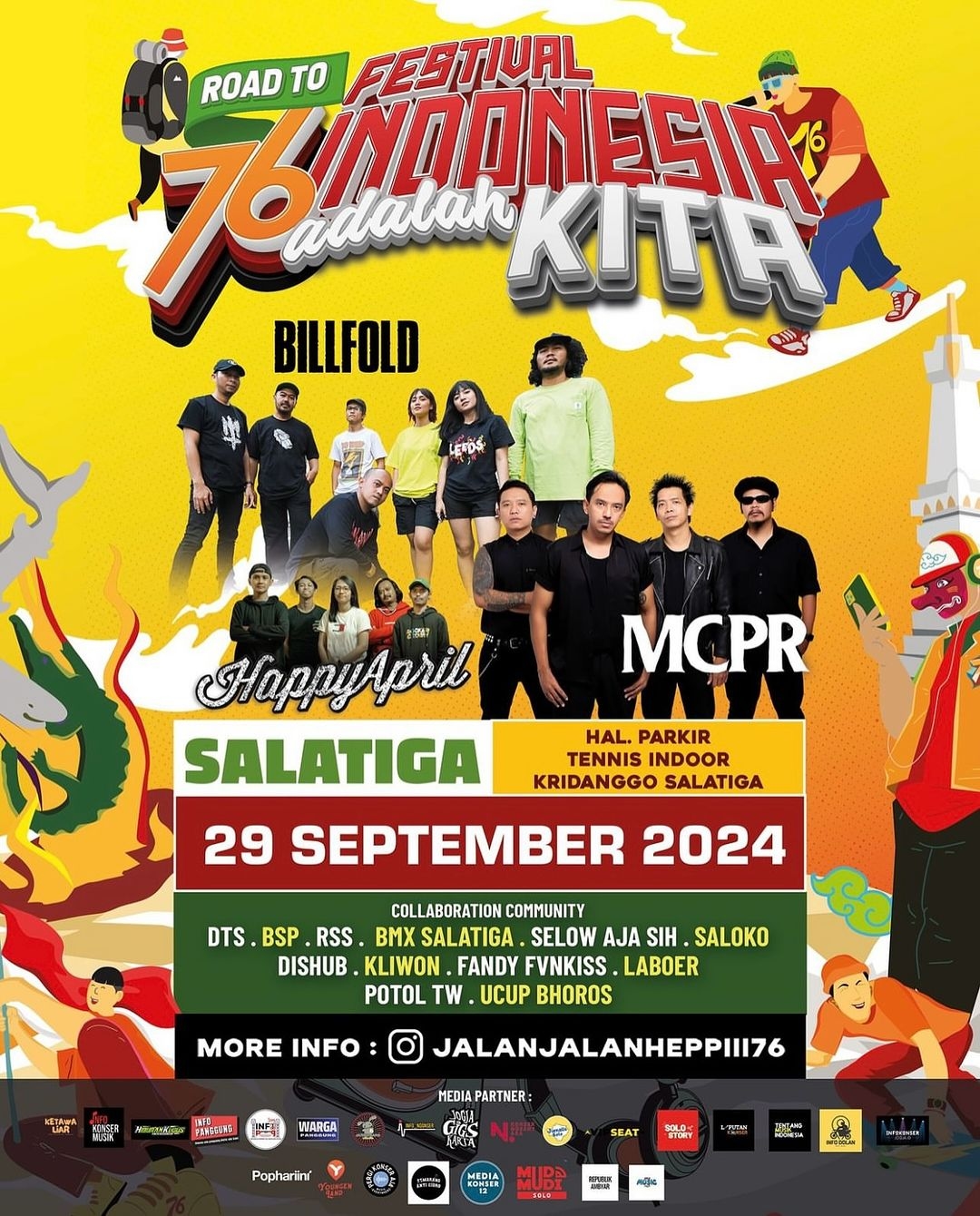 Event Vibes! Bersiaplah Buat Meriahkan Road to Festival Indonesia Adalah Kita 76, Guncang Salatiga dengan Musik dan Kreativitas!