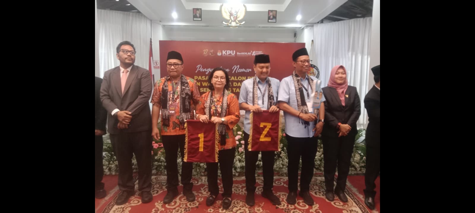 Sempat Terganggu Sound System Pendukung Salah Satu Paslon, KPU Kota Semarang Tetapkan Nomor Urut Peserta Pilwalkot