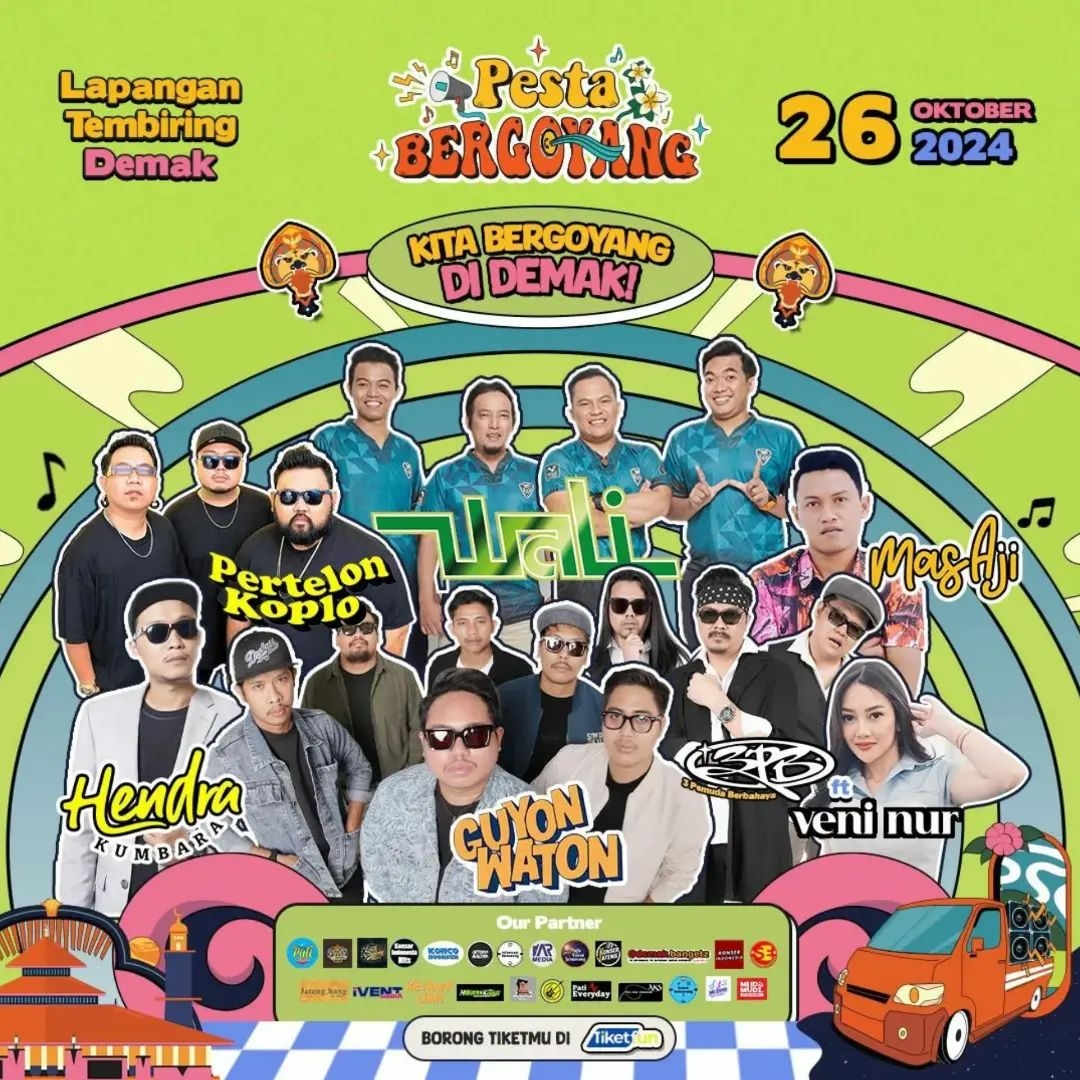 Event Vibes! Warga Demak Bersiap Dapat Hiburan Seru Melalui Konser Pesta Bergoyang! Bintang Tamunya Keren Abis, dari Guyon Waton hingga Wali Band