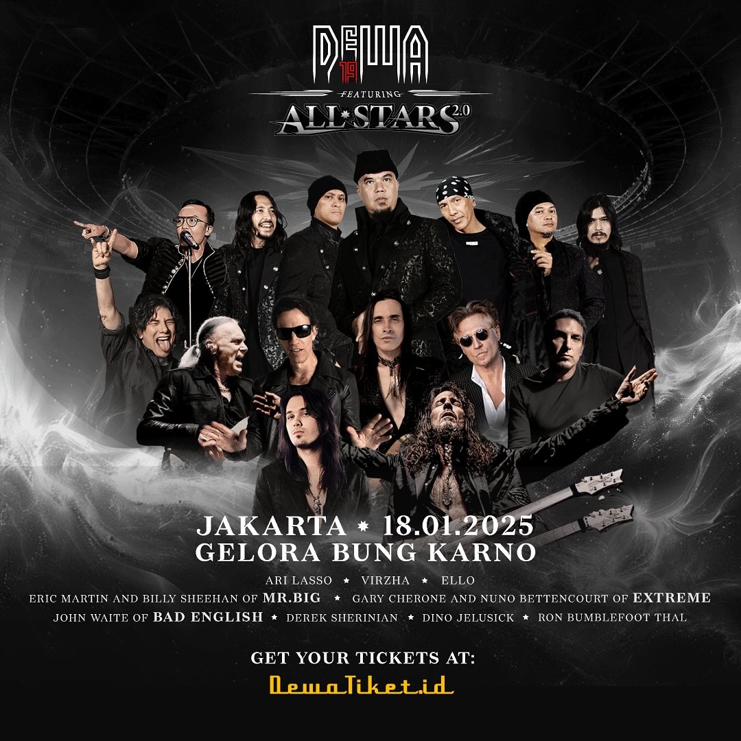 Event Vibes! Dewa 19 Siap Guncang GBK di Konser Akbar Bersama Musisi Rock Dunia Januari 2025! Tiket Presale 1 Sudah Dibuka, Buruan Pesan Sekarang