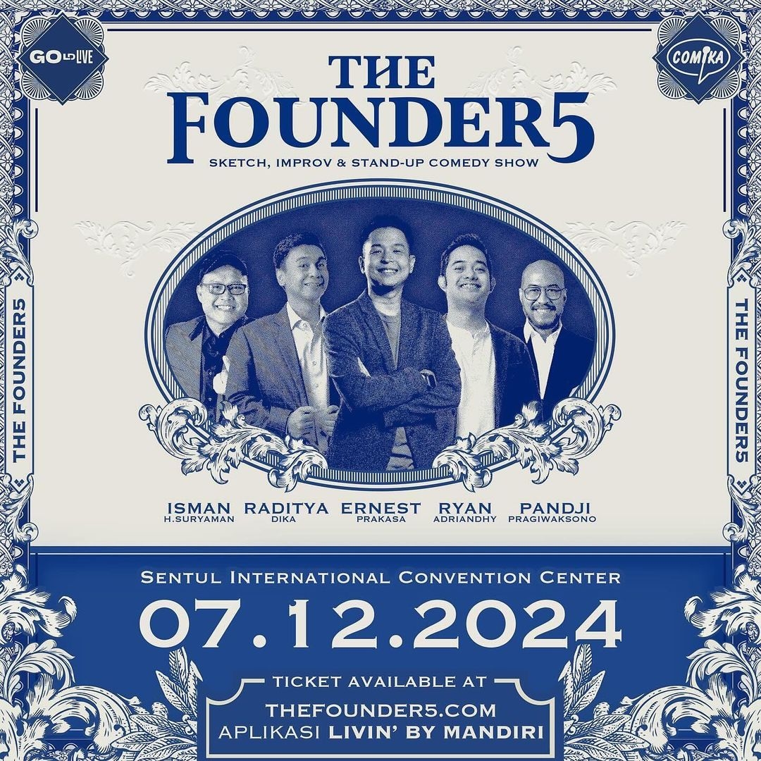 Event Vibes! THE FOUNDER5, Sebuah Perjalanan Standup Comedy Indonesia yang Membekas di Hati, Siap Mengguncang Sentul