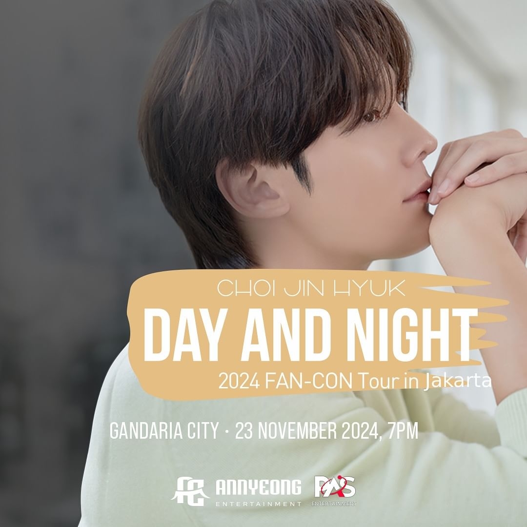 Event Vibes! Choi Jin Hyuk Siap Sapa Penggemar di Jakarta Dalam Gelaran Bertajuk DAY AND NIGHT, FAN-CON pada 23 November 2024