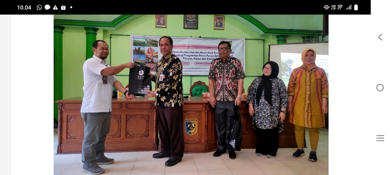 Badan Riset dan Inovasi Nasional Bantu Petani Sorgum Demak dengan Teknologi Tepat Guna
