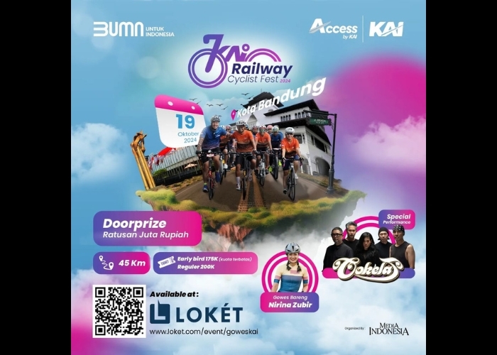 Event Vibes! KAI Railway Cyclist Fest 2024: Gowes Seru Menyusuri Keindahan Kota Bandung dengan Pesan Ramah Lingkungan!