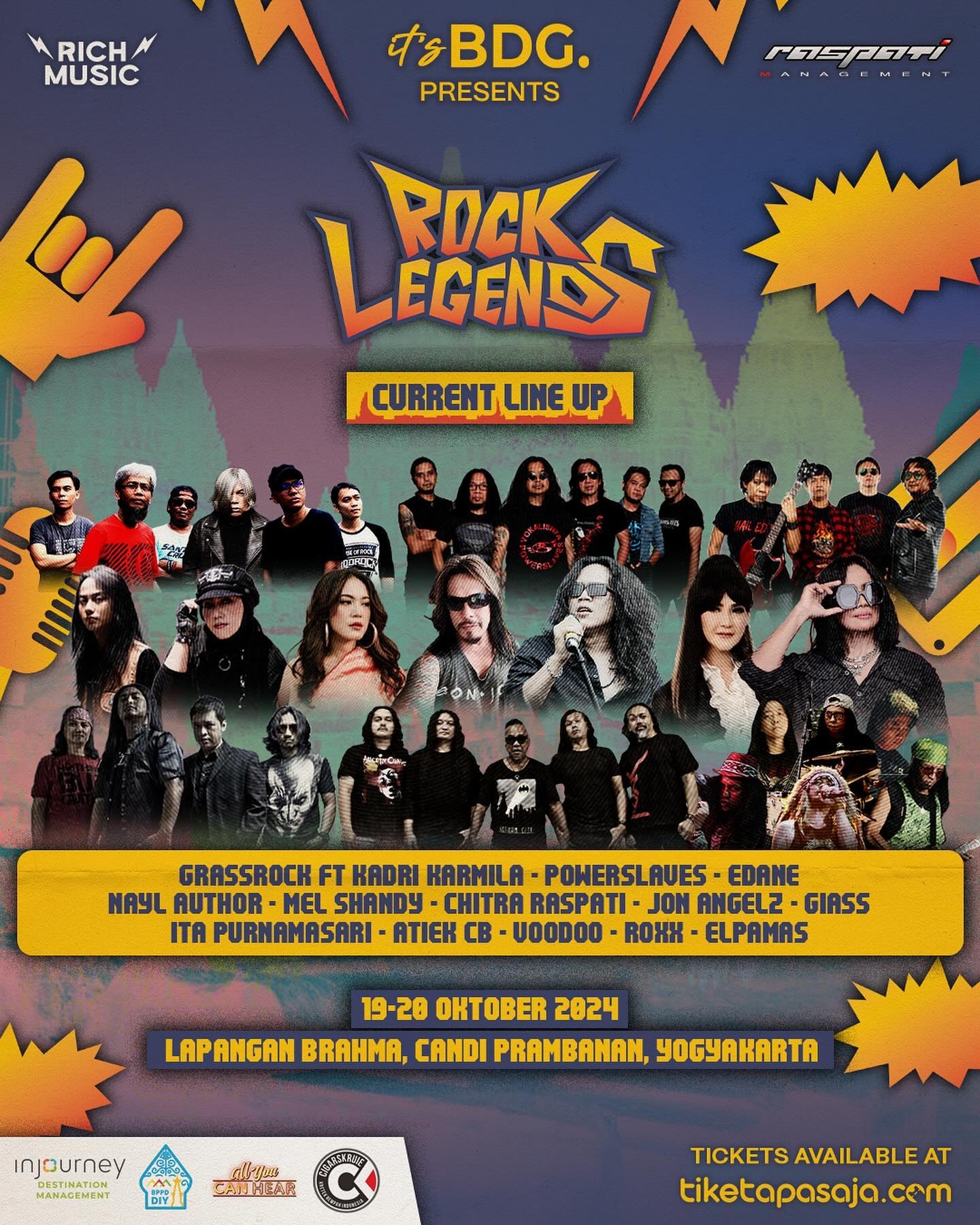 Event Vibes! Pecinta Musik Rock Mari Merapat ke Rock Legends Festival 2024: Dua Hari Penuh Energi Rock dan Keindahan Budaya di Candi Prambanan