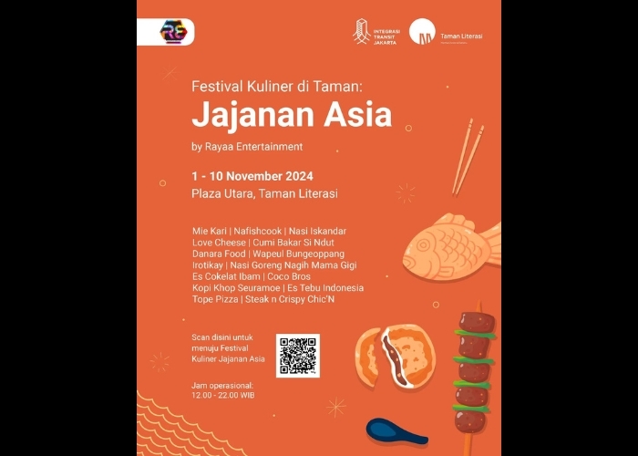 Event Vibes! Nikmati Festival Kuliner di Taman: Jajanan Asia di Taman Literasi Jakarta! Sajian Autentik Asia Menanti Anda