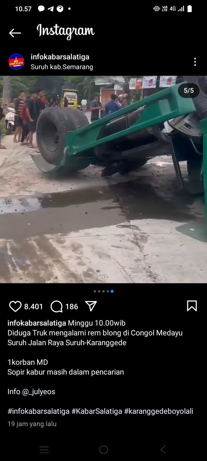 Supir Truk Jadi Buron Polisi, Begini Kecelakaan Maut Salatiga - Karanggede yang Sebabkan Satu Korban Meninggal