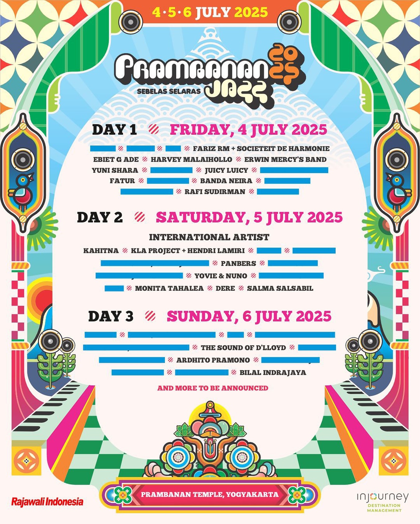 Event Vibes! Line Up Sementara Festival Prambanan Jazz 2025: Sebelas Selaras Siap Mengguncang Candi Prambanan dengan Pengisi Acara Spektakuler!