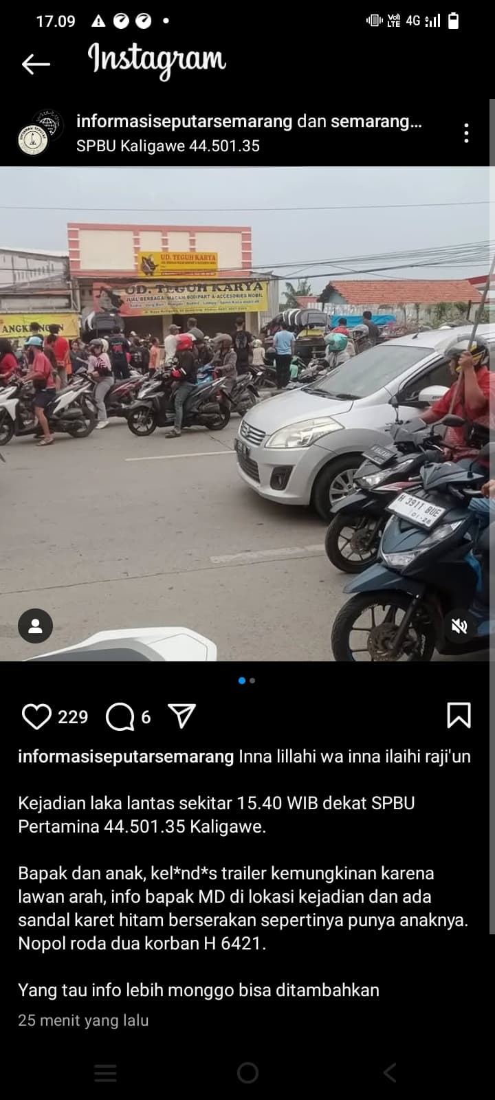 Ayah dan Anak Meninggal Terlindas Truk di Depan SPBU Kaligawe Semarang