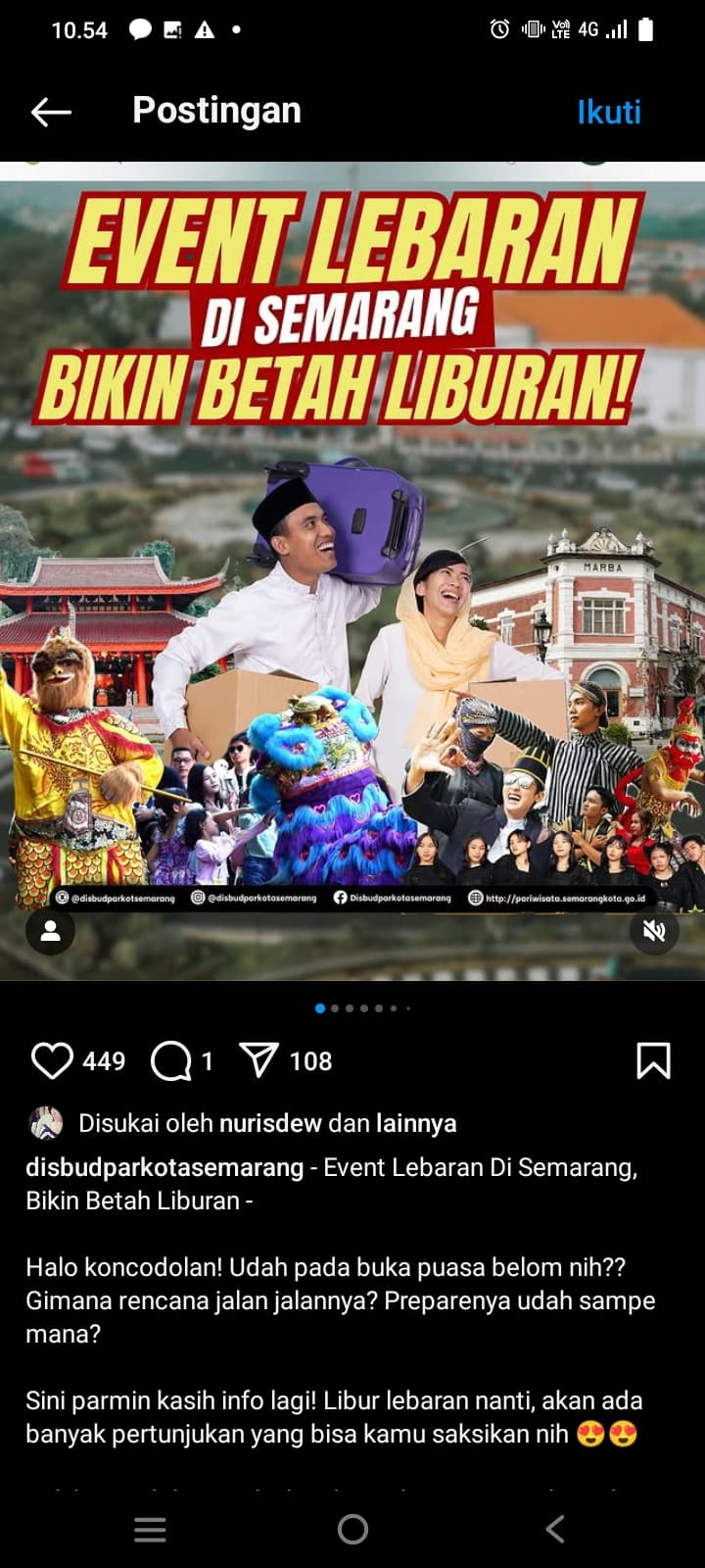 Semarang Punya Banyak Event Libur Lebaran, Mulai dari Live Music, Wisata Kuliner, dan Atraksi, Yuk Cek Tanggalnya