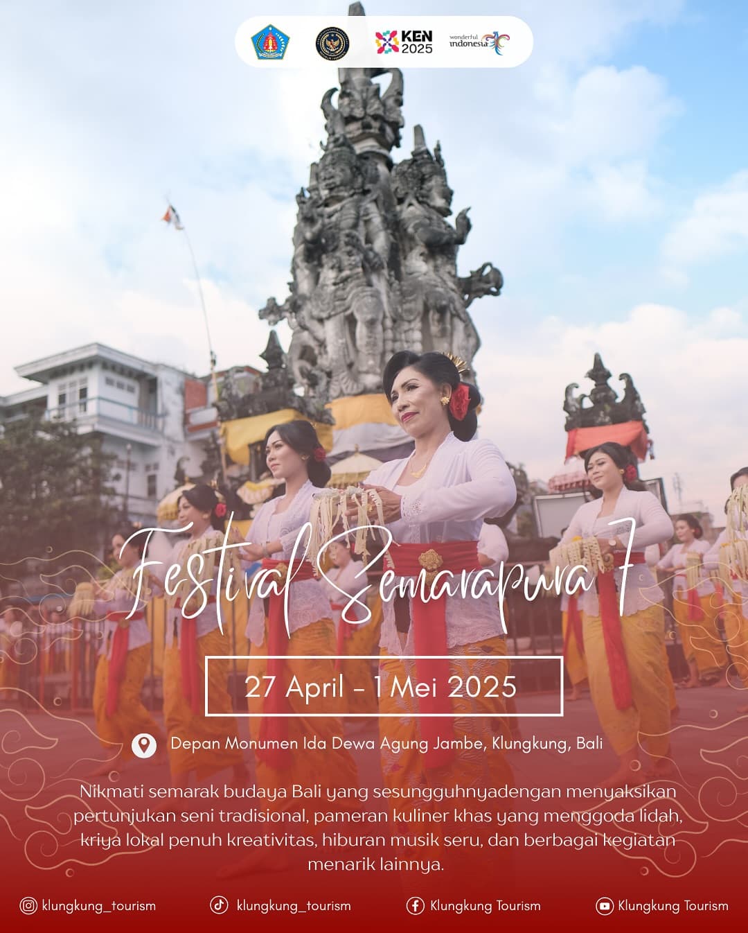 Gempar! Festival Semarapura ViII Klungkung: 5 Hari Nonstop Festival Budaya Tahunan! Tari Klasik, Kuliner Lezat, Hingga Kebangkitan Tanah Kelahiran