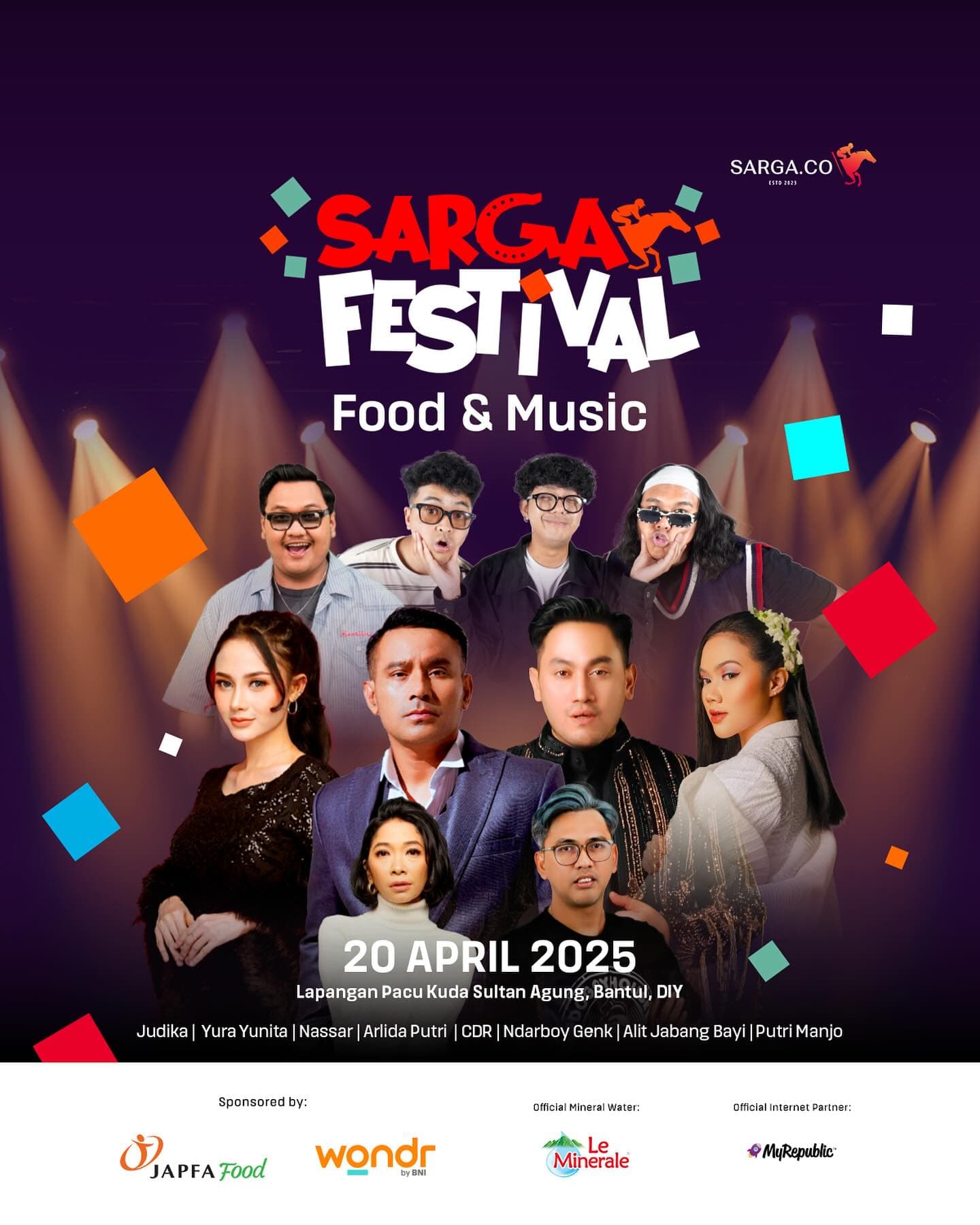 Gila! Judika, Yura Yunita, Nassar, Ndarboy Genk Gegerkan Jogja! Sarga Festival Food and Music 2025 Gabungkan Kuliner Enak dan Musik Hits!