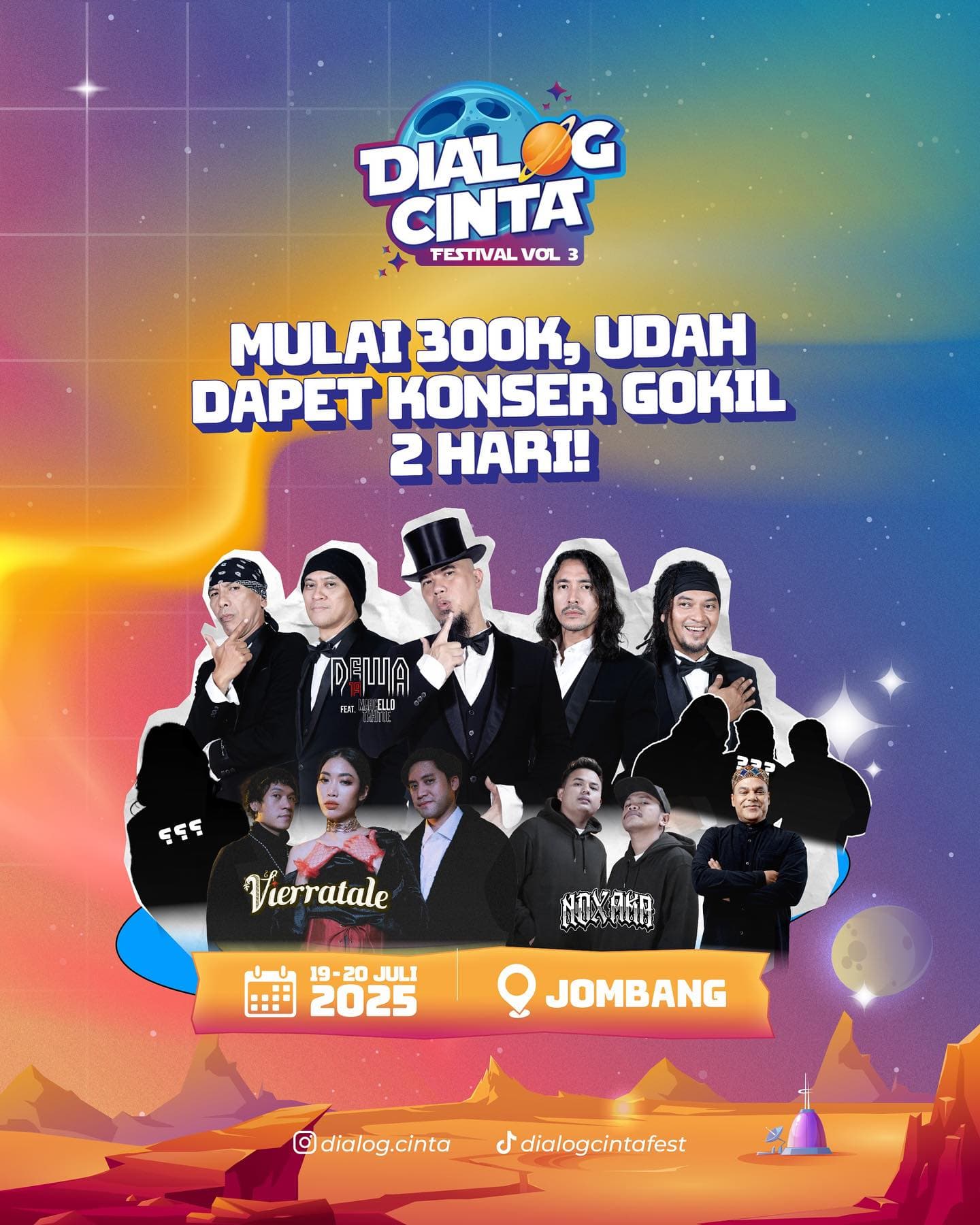 Jombang Siap Diguncang! Dewa 19, Haddad Alwi, Ndx Aka, Vierratale Bikin Meleleh! Ini Festival Cinta Terbesar 2025!