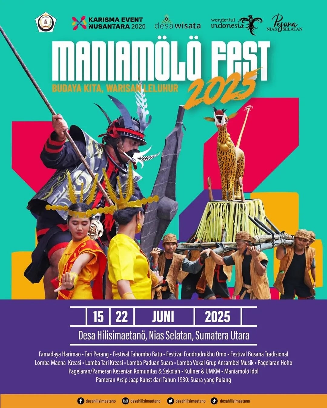 Tradisi Lompat Batu dan Ritual Sakral Kembali Hadir! Kejutan Budaya di Maniamolo Fest 2025