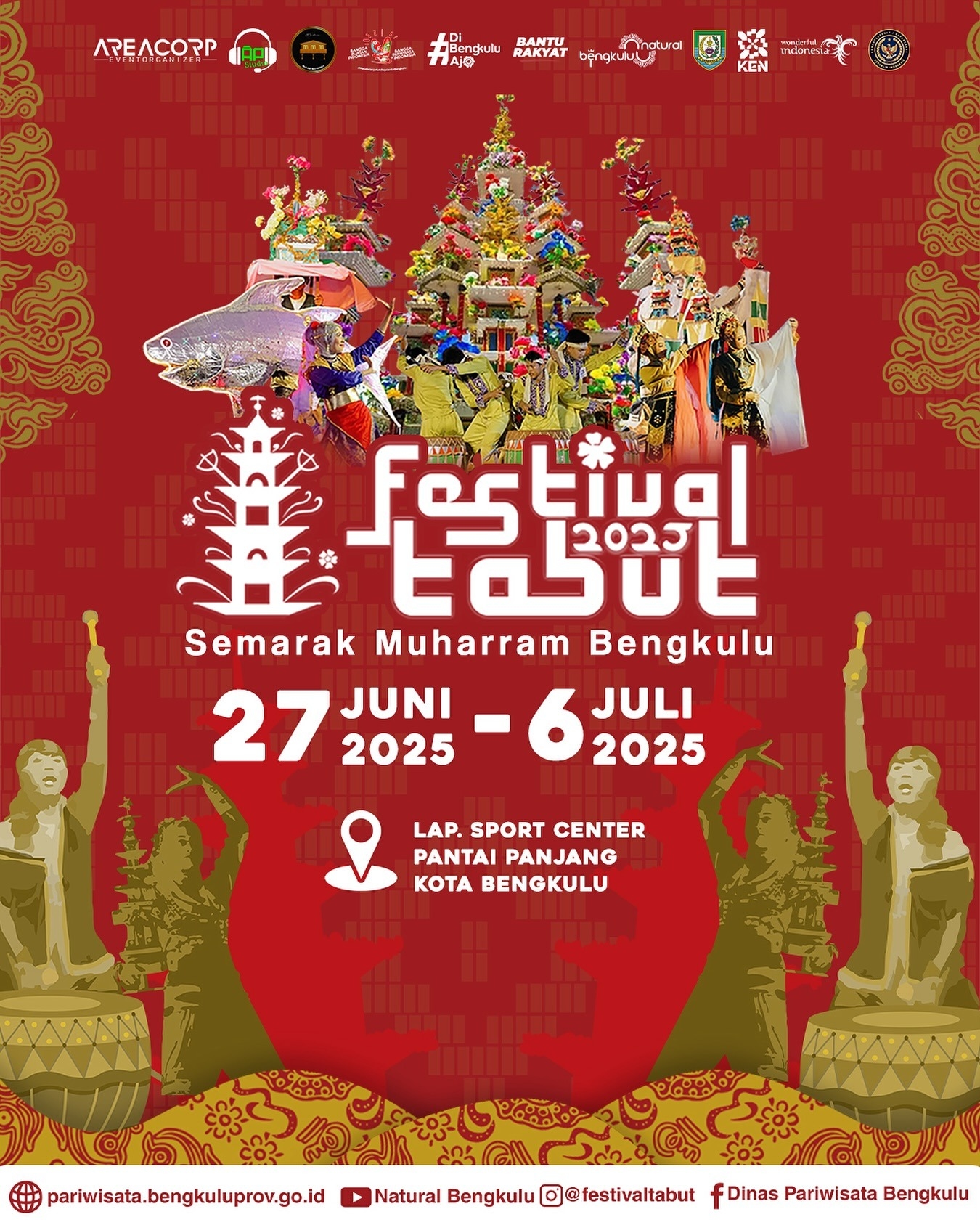 Bukan Pawai Obor Biasa! Festival Tabut 2025 Bengkulu Bikin Kamu Merinding Terkesima