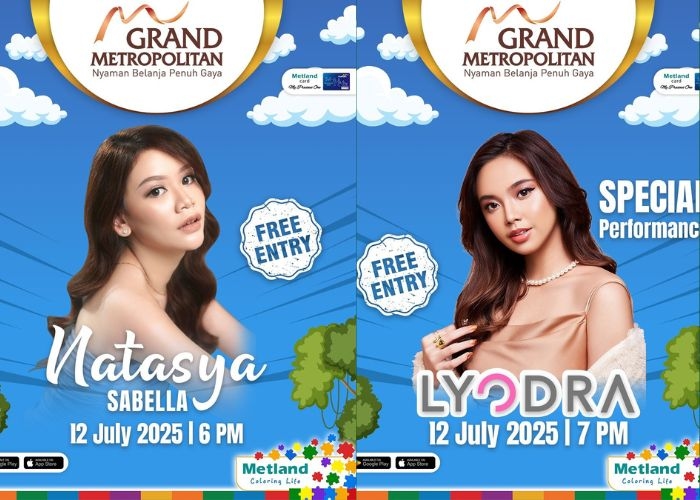 Lyodra dan Natasya Sabella Bakal Konser Gratis di Grand Metropolitan, Ada Slot VIP Terbatas Juga! Jangan Sampai Ketinggalan Tanggalnya!