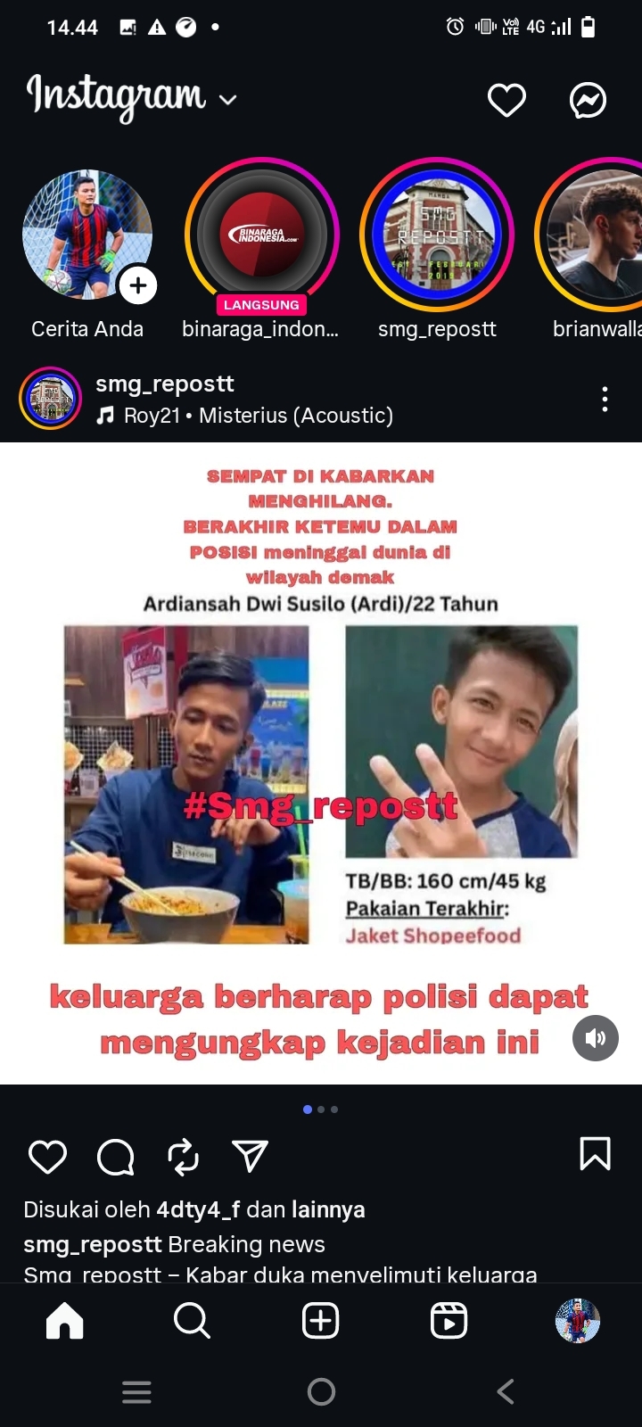 Nasib Tragis Mitra ShopeeFood, Hilang di Kendal Mayatnya Ditemukan di Demak