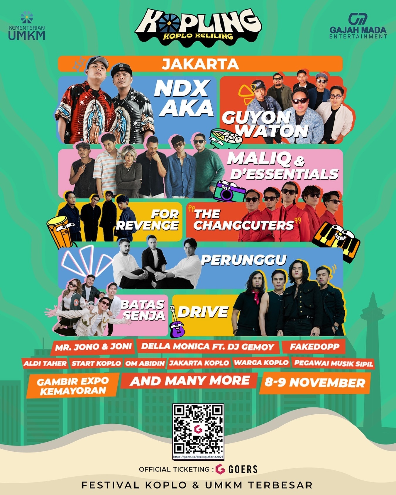 KOPLO KELILING SIAP GUNCANG JAKARTA! Guyon Waton Sampai Maliq & D'Essentials Bakal Meriahkan KOPLING 2025, Catat Tanggalnya!