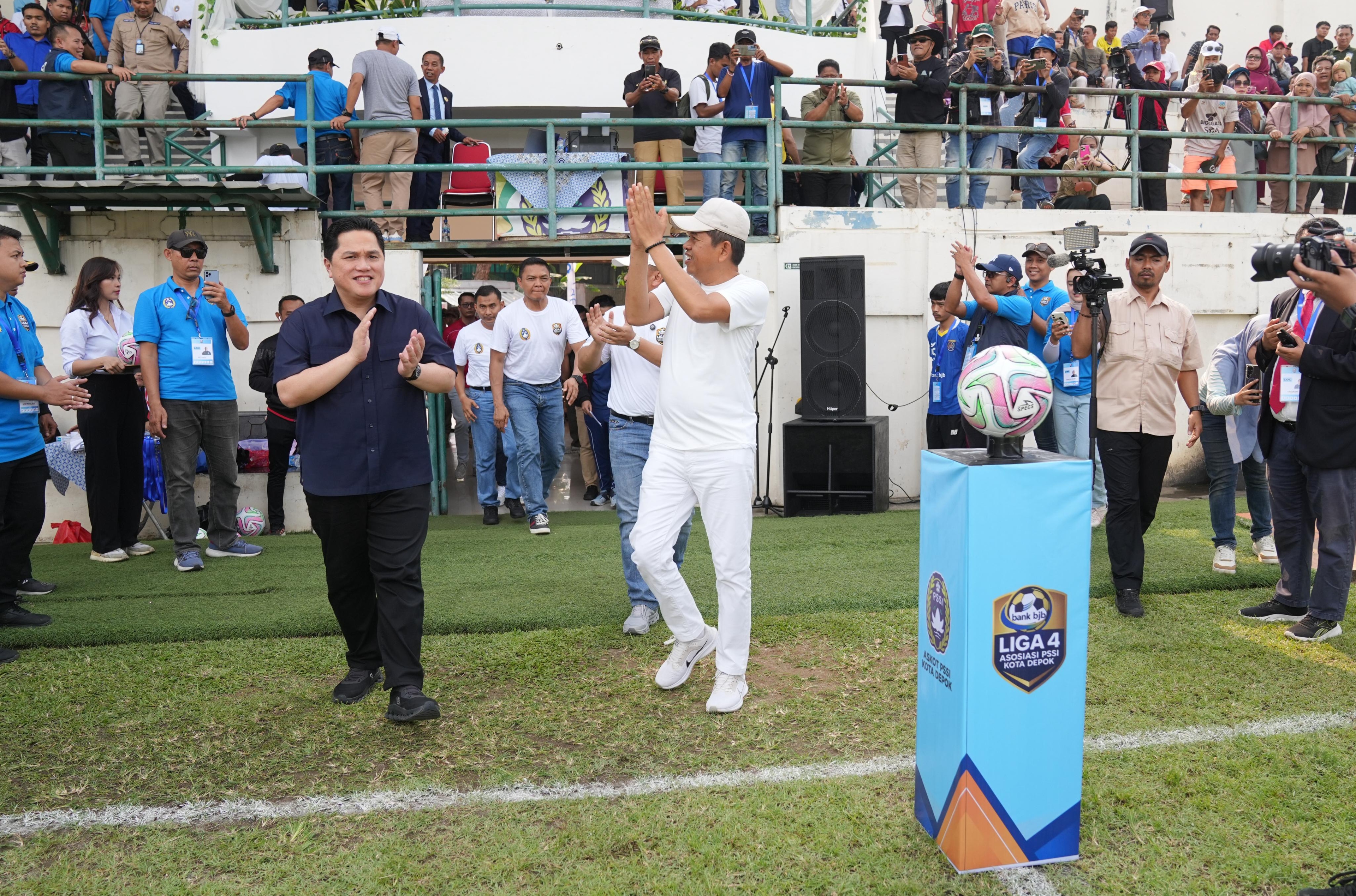 Sejarah Baru! Liga 4 Perdana Resmi Digelar di Depok, Erick Thohir Puji Respons Cepat Jabar