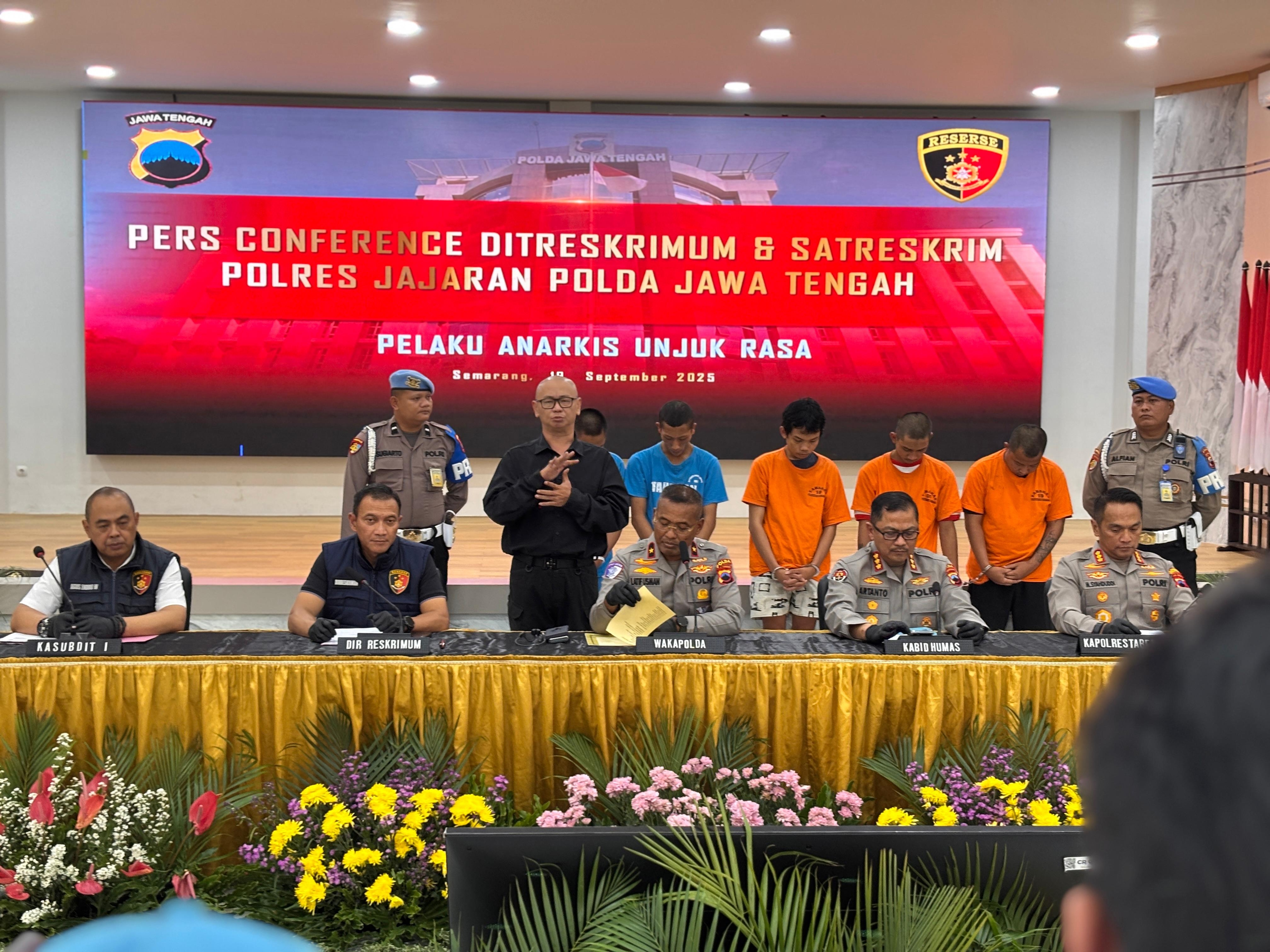 Polda Jateng Tetapkan Lima Tersangka Pembakaran Mobil di Halaman Gedung DPRD Jateng