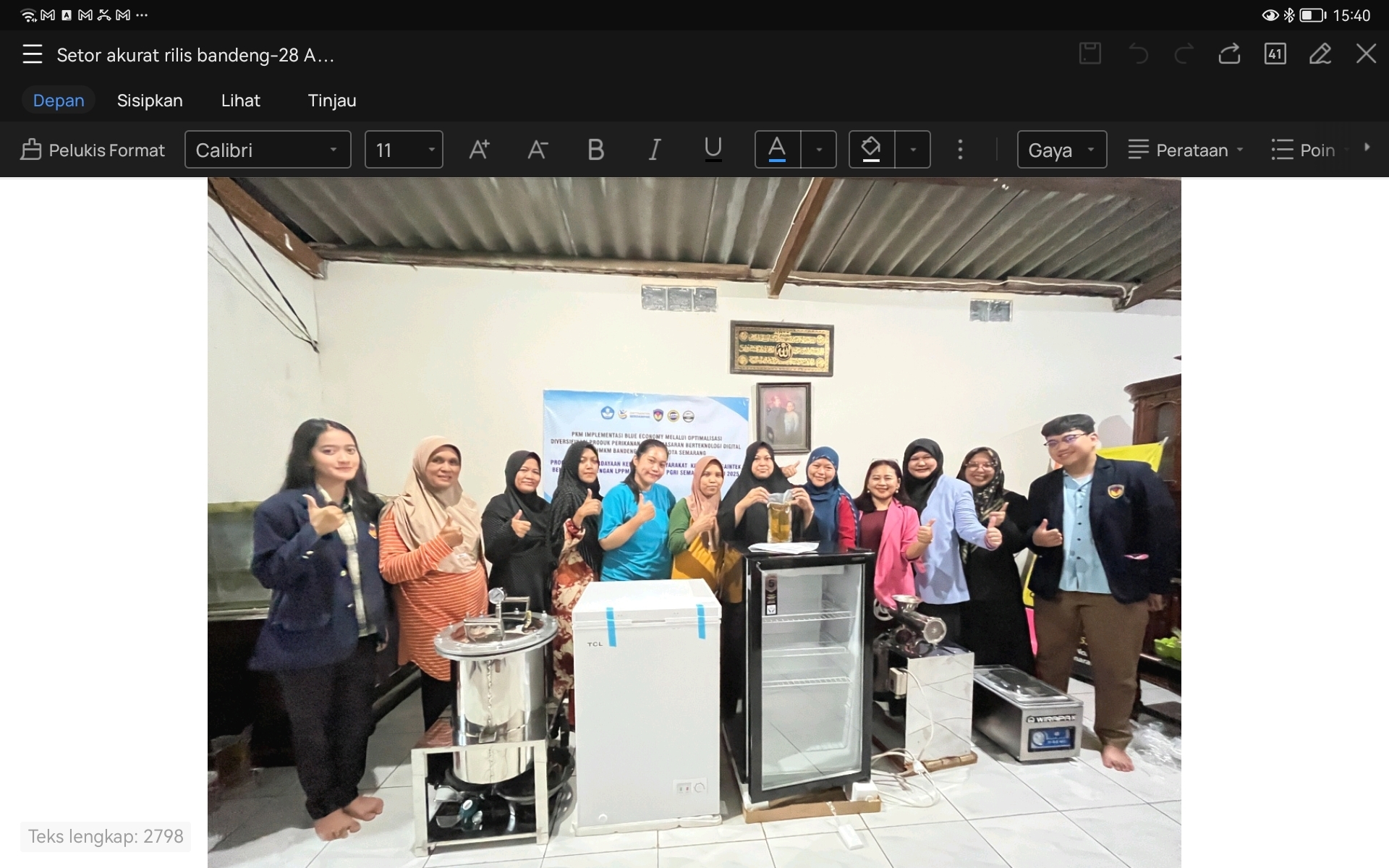 Pengabdian Kepada Masyarakat DIKTISAINTEK–UPGRIS Dukung UMKM DK Iwak’e Naik Kelas