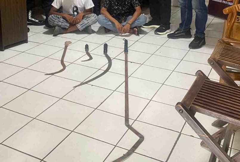 Simpan Sajam Buat Tawuran, Dua Remaja Anggota Gangster di Pati Diciduk Polisi