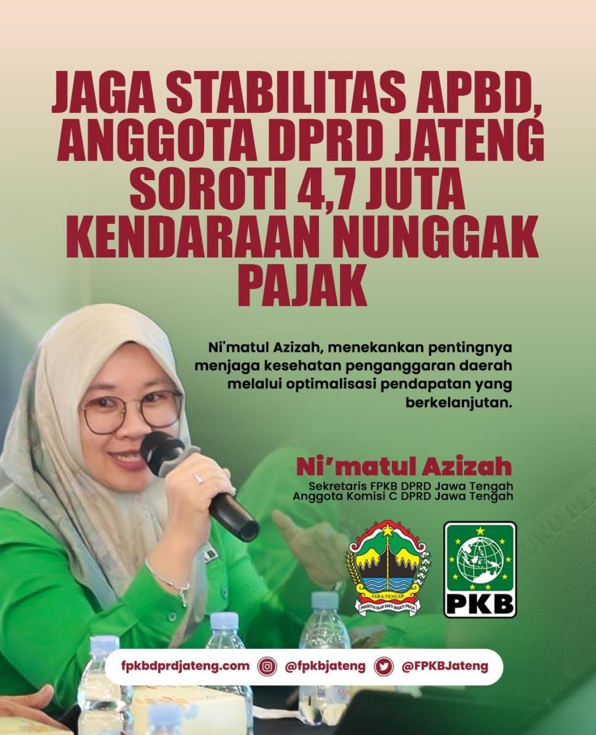 PKB Jadi Tulang Punggung APBD Jateng, DPRD Dorong Insentif bagi Wajib Pajak Patuh