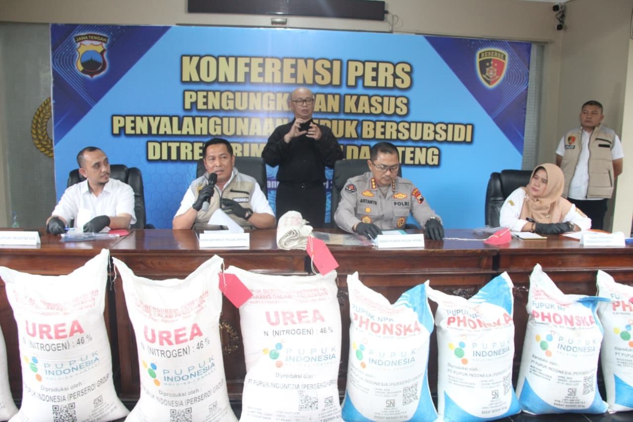 Negara Rugi 4,3 M, Begini Aksi Sindikat Mafia Pupuk yang Diungkap Polda Jateng