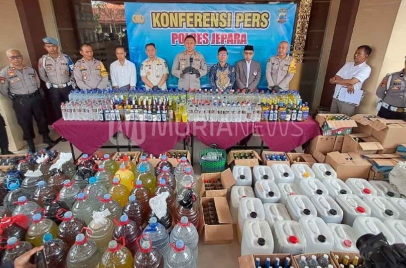 Pasca Tragedi Miras Maut, Polres Jepara Sita 5 Ribu Liter Alkohol