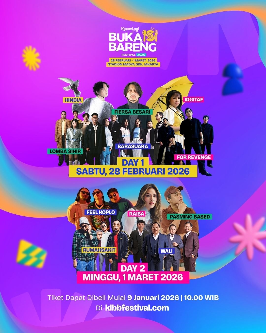 KLBB Festival 2026 Digelar di GBK saat Ramadan, Ini Jadwal, Lineup, dan Harga Tiketnya