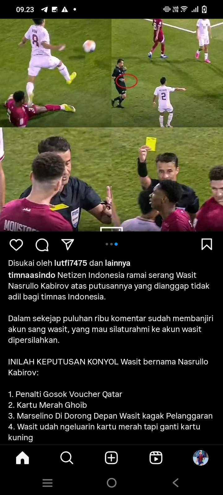 Wasit Ini Keputusan Konyol Wasit Nasrullo Kabirov yang Membuatnya Diserang ...